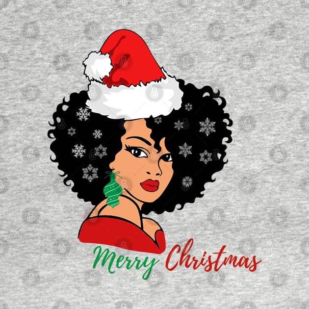 Black Woman Santa, Black Mrs Santa Claus, African American Santa, Merry Christmas by UrbanLifeApparel